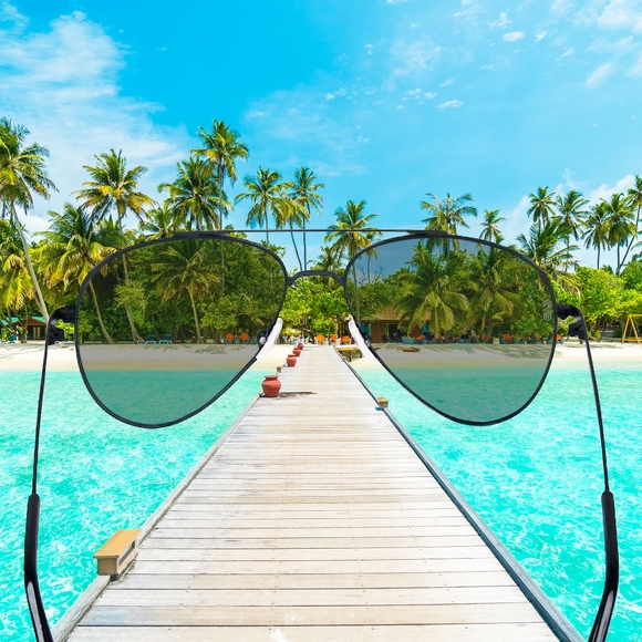 Genuine Glass BLACK Classic Premium Pilot Aviator Sunglasses Ultra Clarity 60mm - Picture 5 of 16